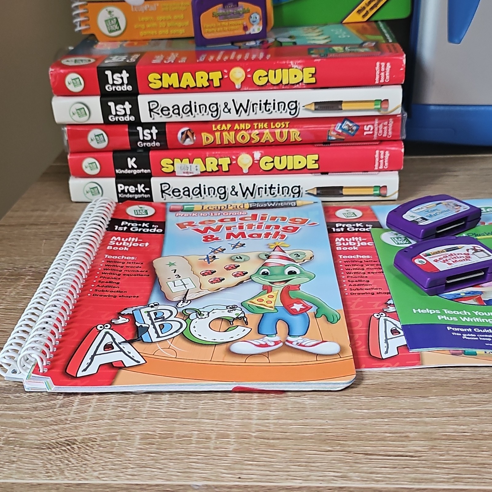 LeapFrog LeapPad Plus Writing Learning System Books Cartridges Stylus Bilingual