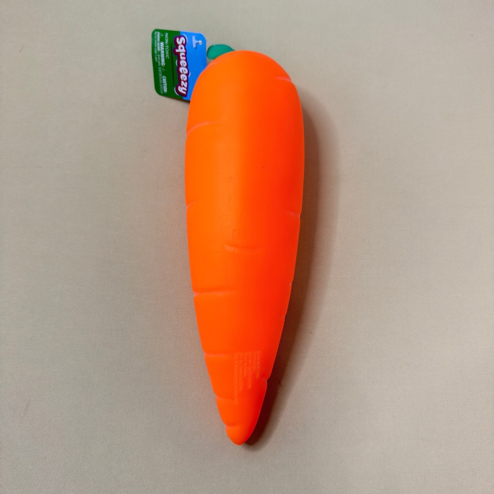 Toymendous Squeeezy Fidget Toy Kids OS Orange Yellow Jumbo Carrot Butter NWT