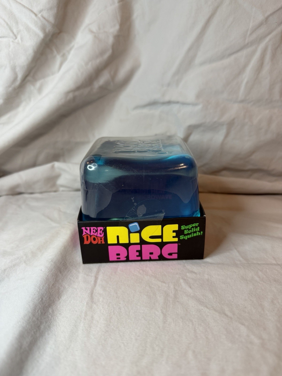 NeeDoh Nice Berg Blue XL Giant Nee Doh Niceberg Solid Tik Squish Cube Ice Block