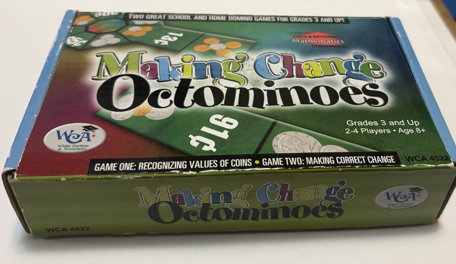Making Change Octominoes – Learning Advantage – Grades 2 and Up. 2-5 Players LN