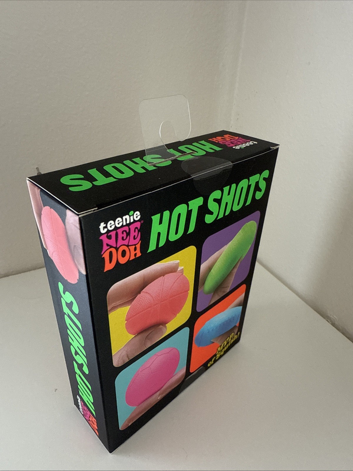 NeeDoh Teenie Hot Shots 4-Pack Baseball Soccer Football Basketball New