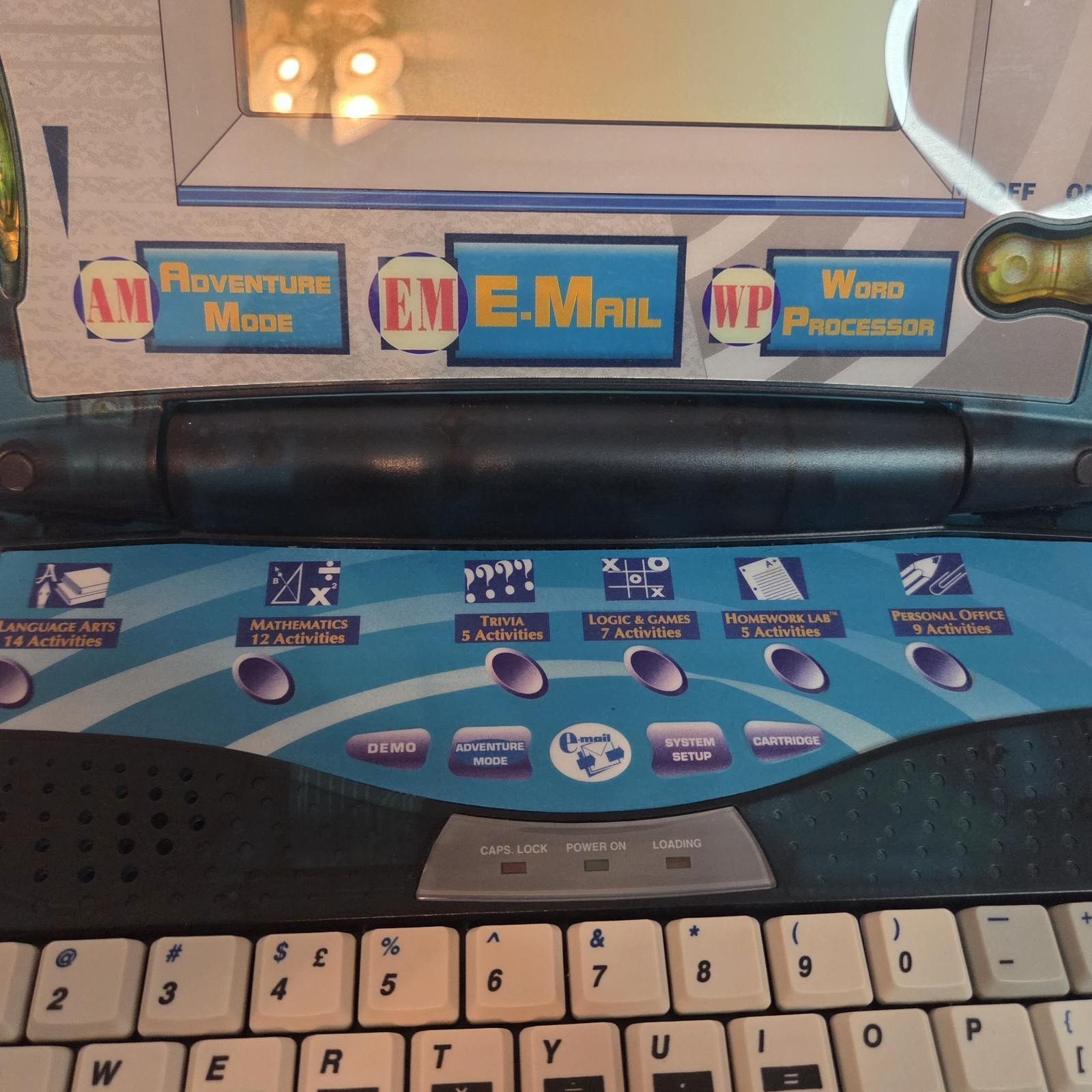 Vintage VTECH EP E-Power Kids Laptop – Translucent Teal Green W/ Mouse Tested