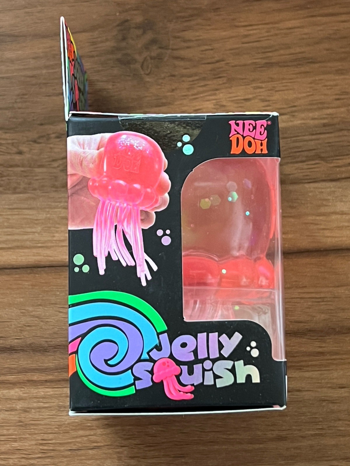 Pink NeeDoh JELLY SQUISH Sparkle Jellyfish Squishy Nee Doh 100% AUTHENTIC USA