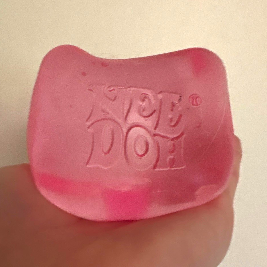 Nee Doh Pink Tactile Squeeze Toy Gel Stress Ball for Ages 3-4, 4-7, 8-11