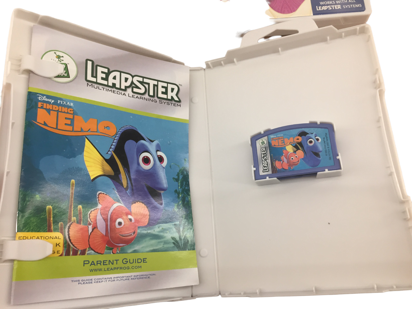 Leapster Game Lot (4) ~ Finding Nemo, Tangled, Dora, Disney
