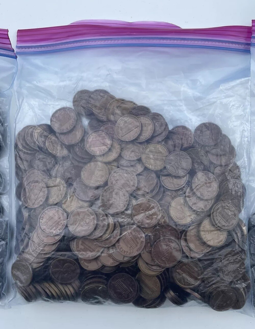 5 bags Plastic novelty coins US half dollar quarters dimes nickels pennies