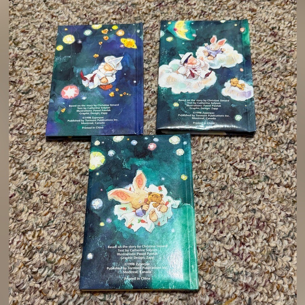 Vintage 1998 Tormont lot of 3 Children’s Moon Theme board books bedtime stories