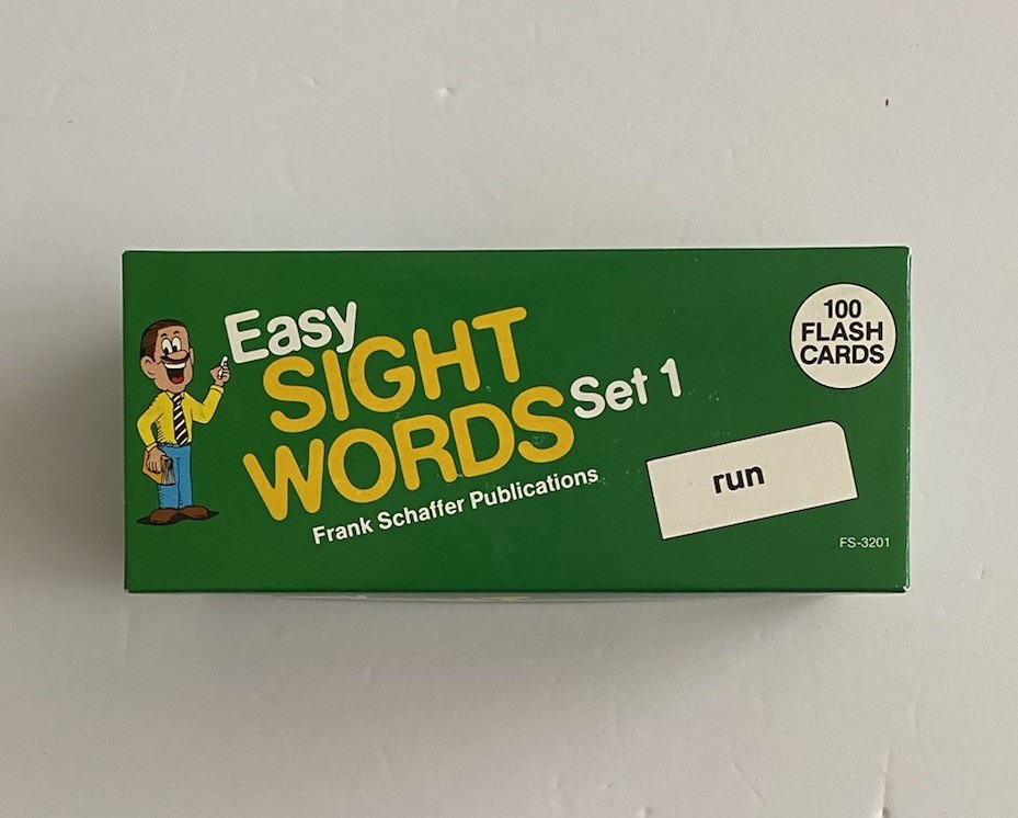Vintage 1987 Frank Schaffer’s Easy Sight Words Box Set 1 #100 Flash Cards