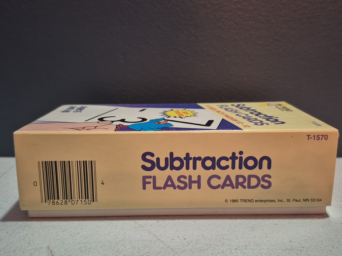 Trend Enterprises “Subtraction” Flash Cards – Complete 91 Cards Total