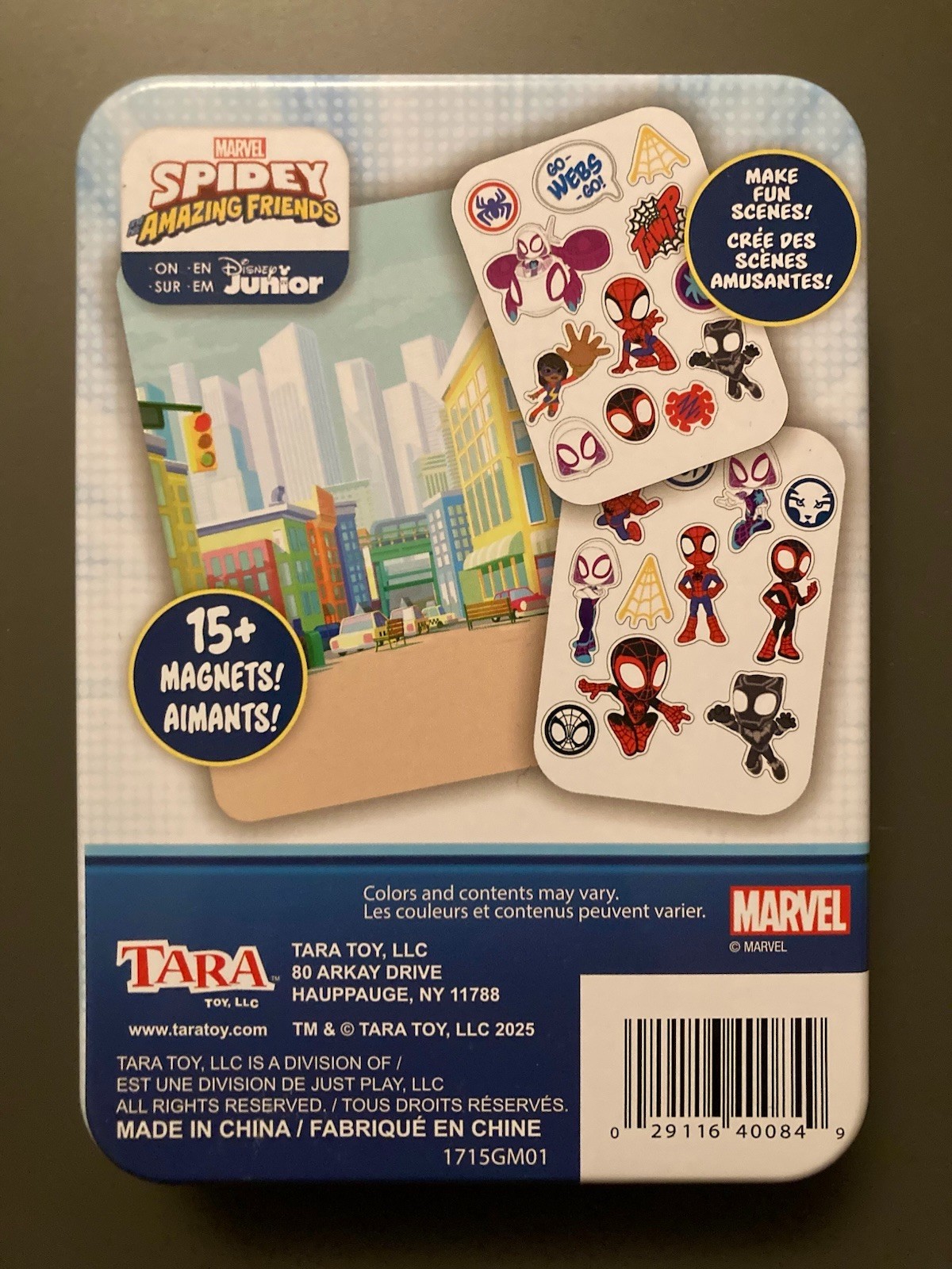 Spidey and His Amazing Friends Magnet Activity Tin Over 15 Magnets ** NEW **