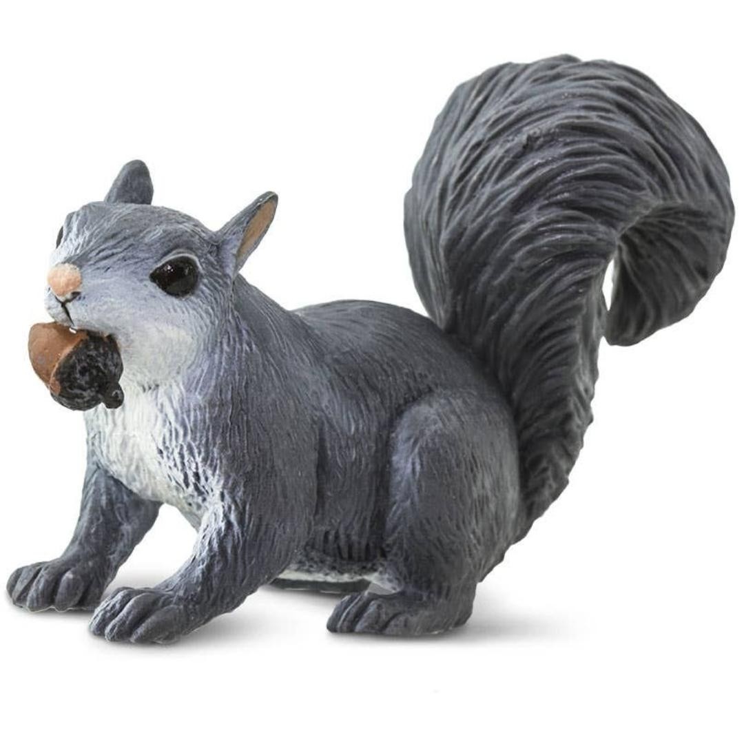 Gray Squirrel Figurine – Woodland Wild Animal Toy Figure – NEW Safari Ltd 296129