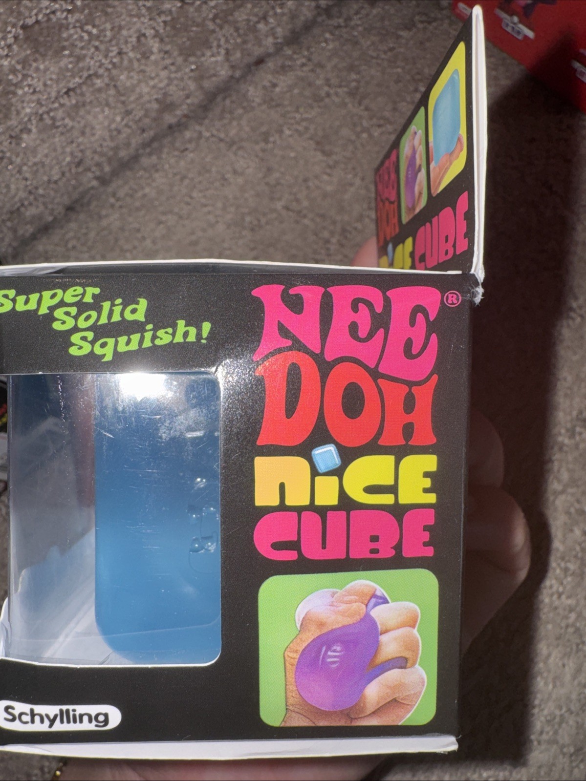 New Nee Doh Nice Cube Blue Super Solid Squish