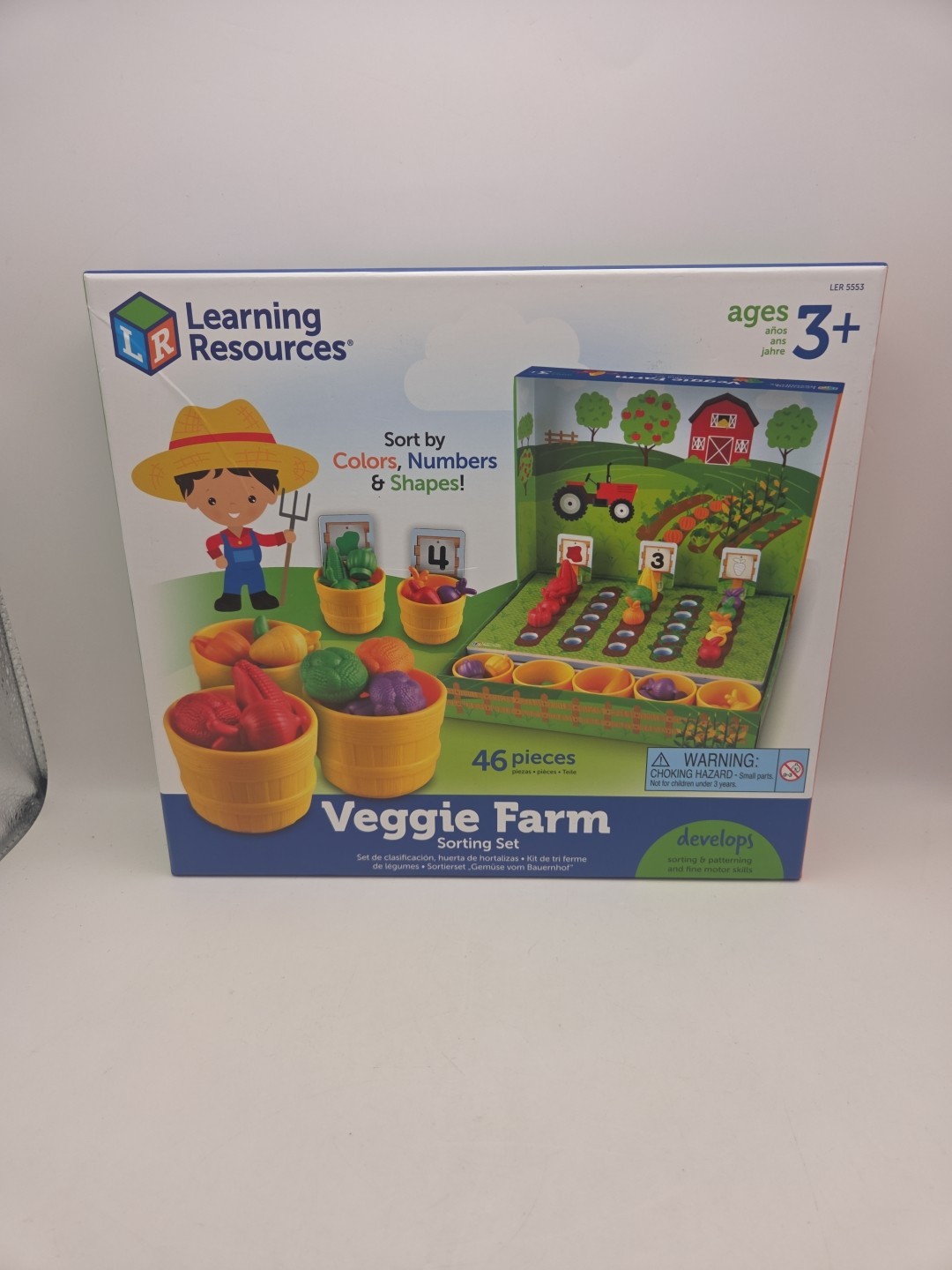 Learning Resources Veggie Farm Sorting Set 46 Piece Color Recognition Toy