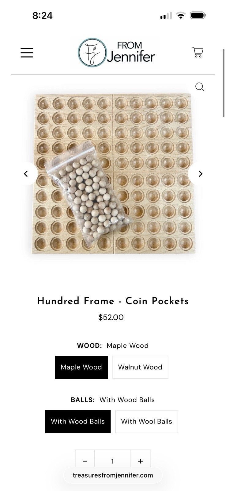 Montessori Hundred Frame w/ Grammar & Math Pegged Coins Set