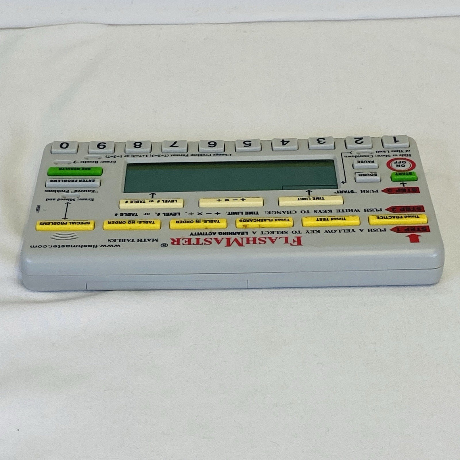 FlashMaster MT1A Electronic Learning Tool Math Tables With Instruction Manual