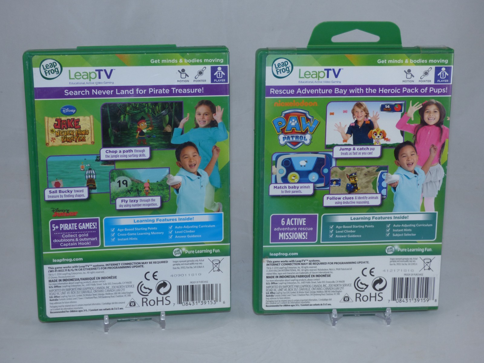 Lot Of 2 Leap Frog Leap TV Paw Patrol/Disney Jake & Neverland Pirates – 1 SEALED