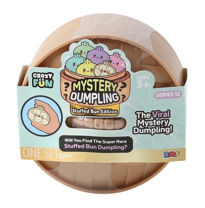 RMS Crazy Fun Original Mystery Dumpling, Stuffed Bun Edition, New Sealed Squishy