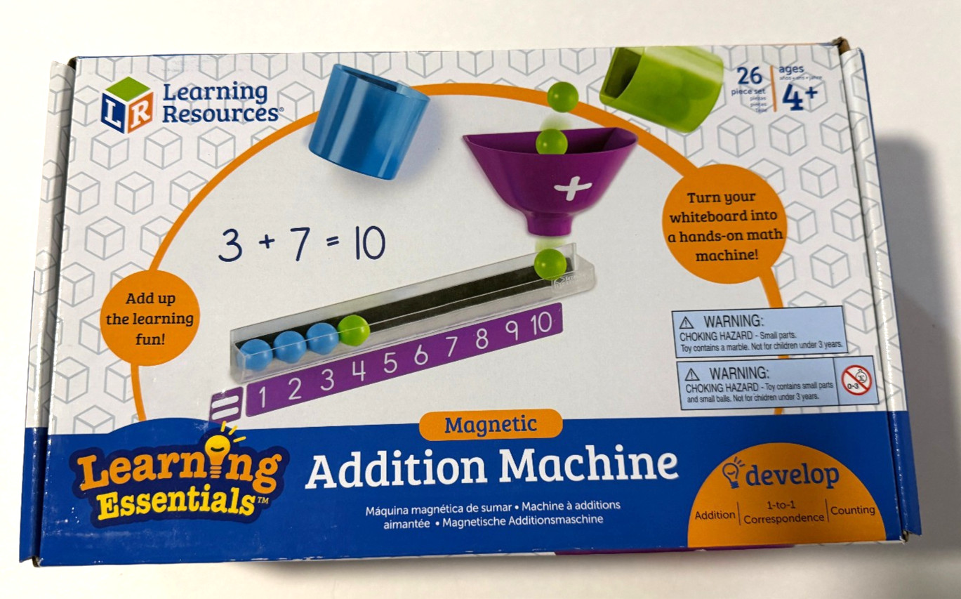 Learning Resources Magnetic Addition Machine, Math Games, Classroom Supplies,