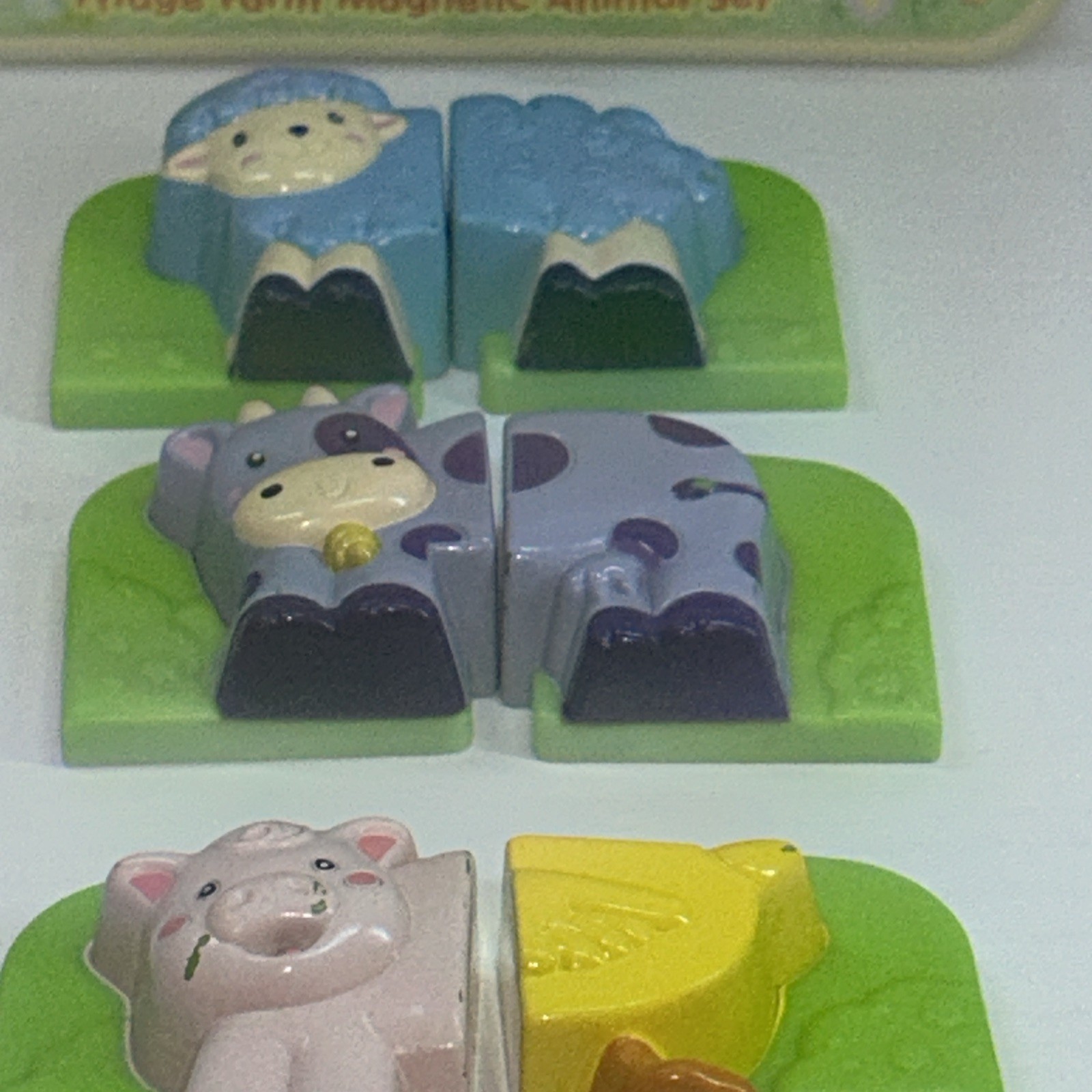 LeapFrog Fridge Farm Magnetic Matching Animal Barn Set Sheep Horse Cow-tested