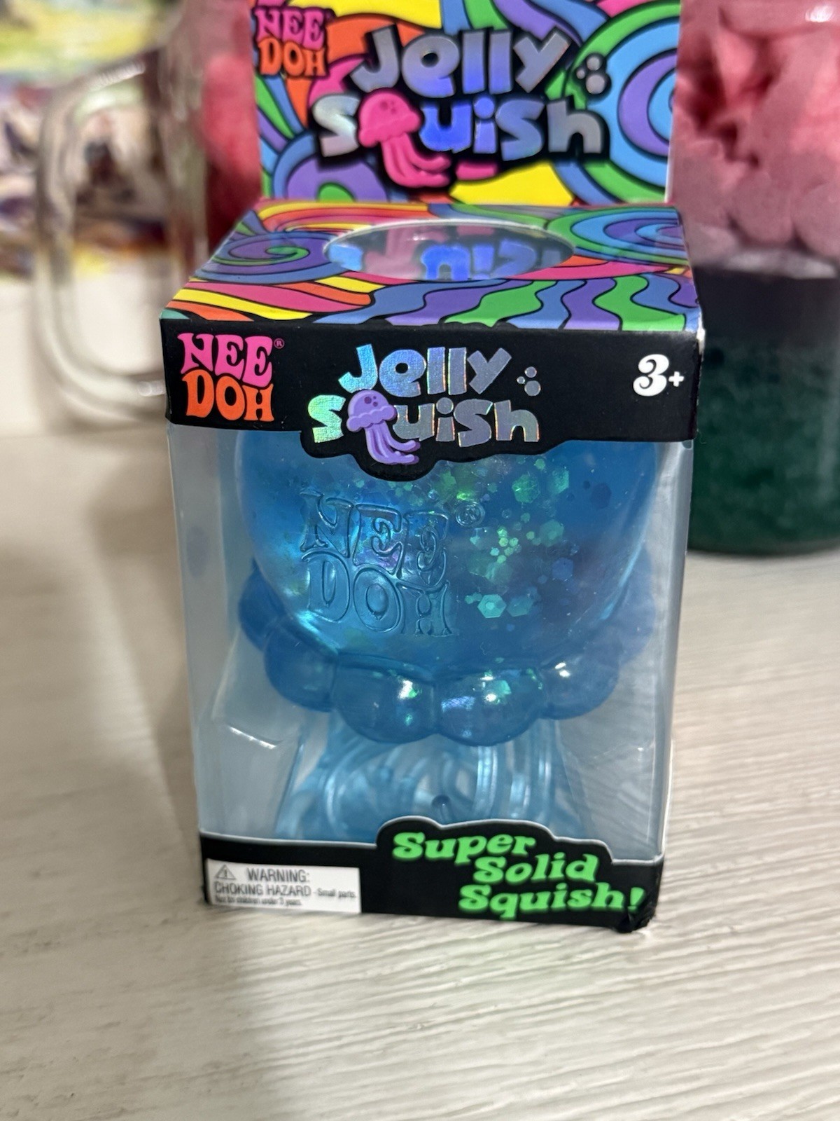 NeeDoh BLUE Jelly Squish Jellyfish Fidget Toy Sensory Stress Relief Squishy NEW