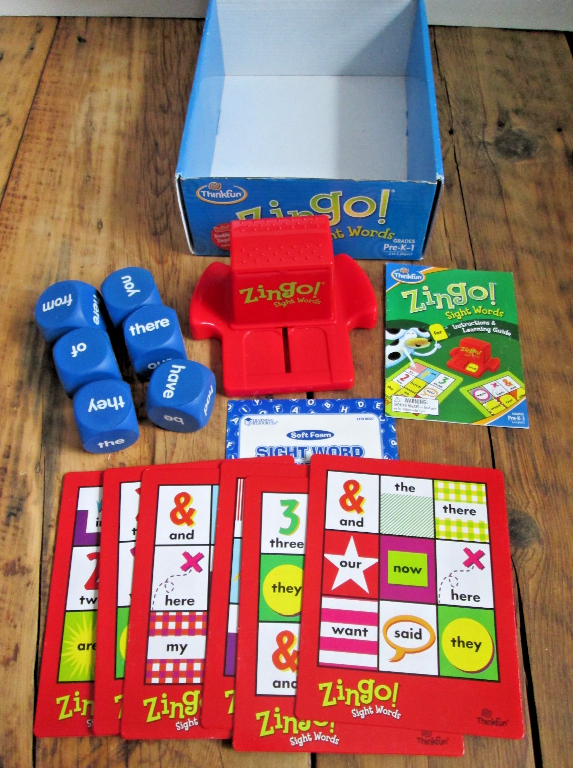 Zingo Sight Words Game by ThinkFun PRE-K-1 New In Open Box Homeschool Learning