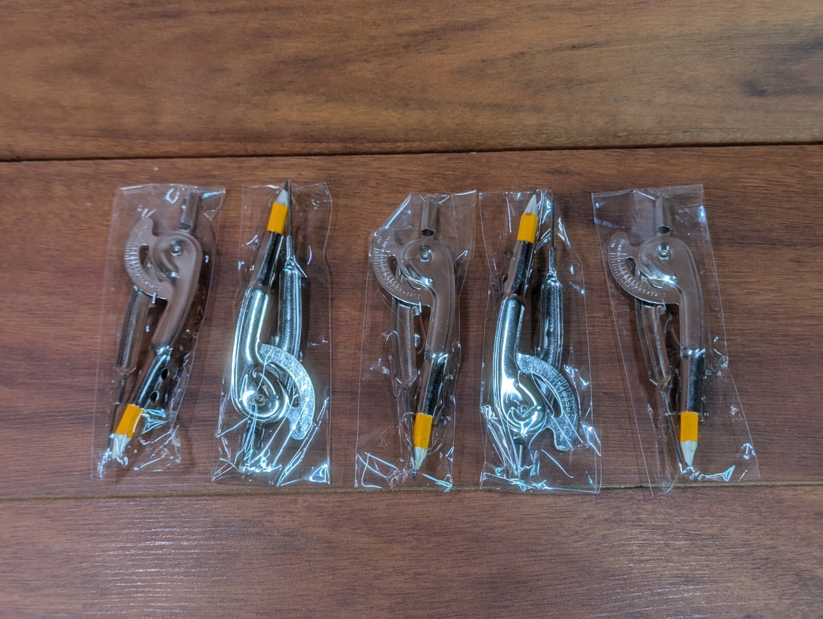 Long Point Ball Bearing Compass, Draws Circles Up to 12″ Dia. Geometry Tool 5 Pk