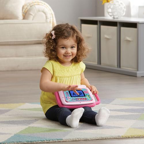 Pink 2 in 1 Electronic Learning Toy Laptop and Tablet for Kids Ages 2 and Up