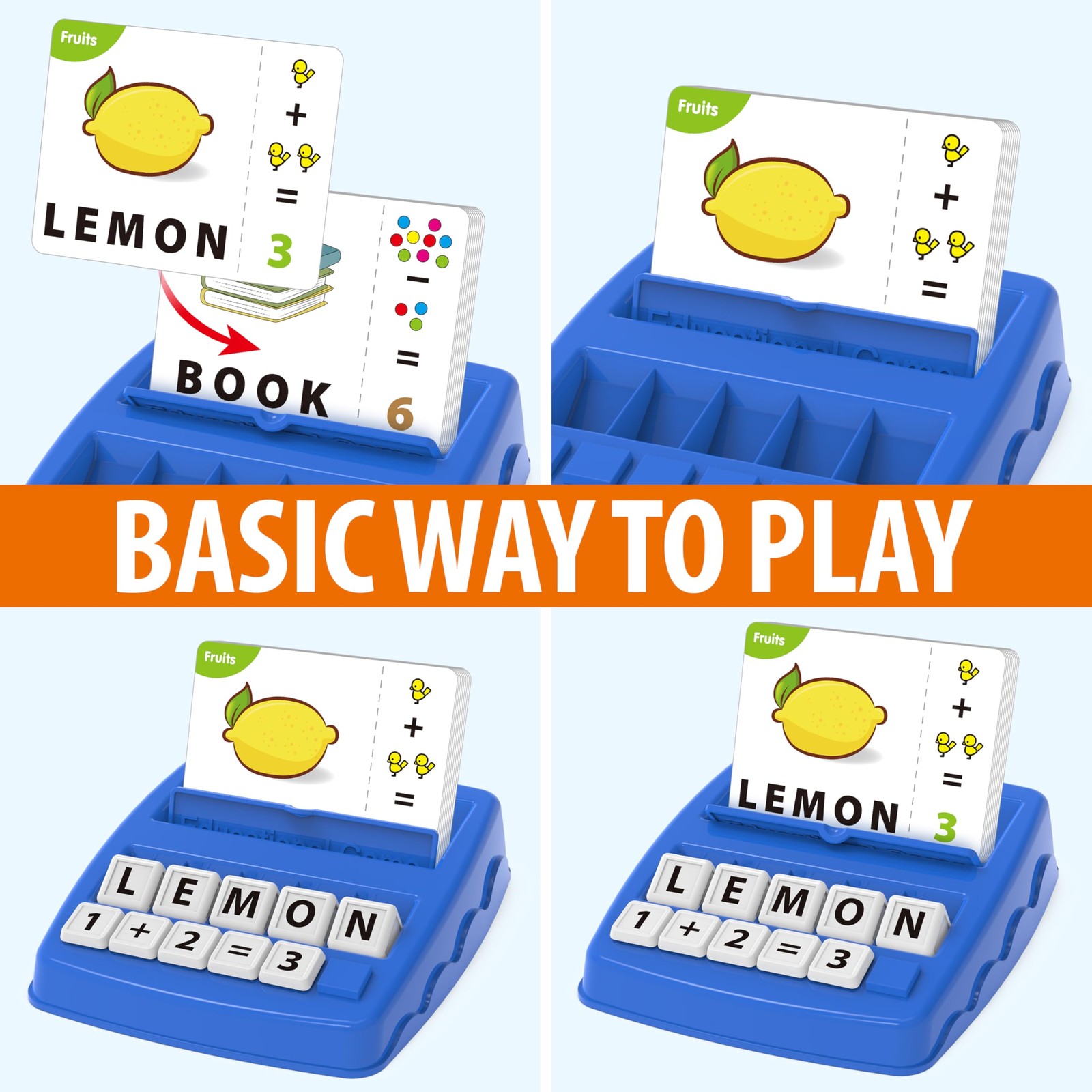 Yolscue Montessori Matching Letter Games,Educational Toys Medium, Navy Blue