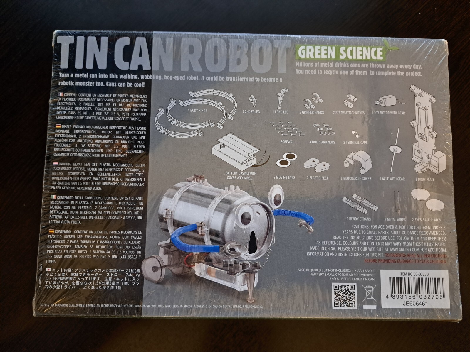 KidzRobotix Tin Can Robot Kit Educational Toy Fun Project NEW free ship