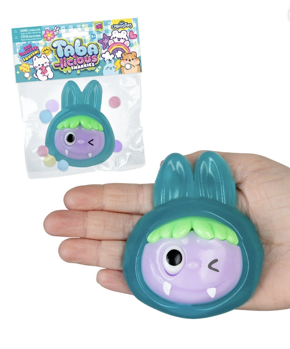Orb Curiosities Taba-licious Snarkies Teal Squishy Sensory Anxiety Toy Brand New