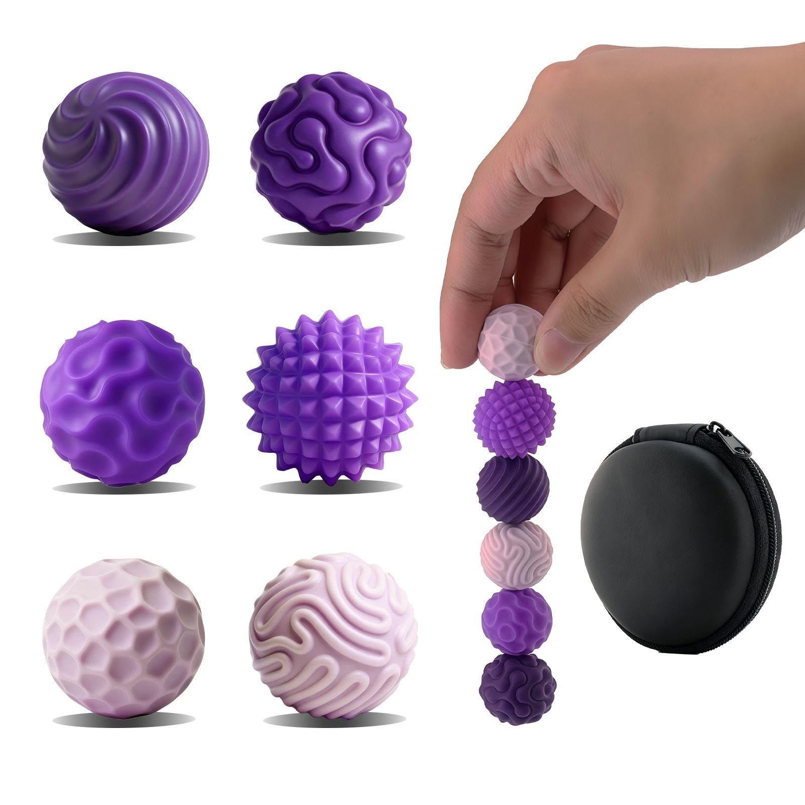 Eralivmart Silicone Magnetic Ball Toys for Adult 6PCS 1.1 inches, Purple