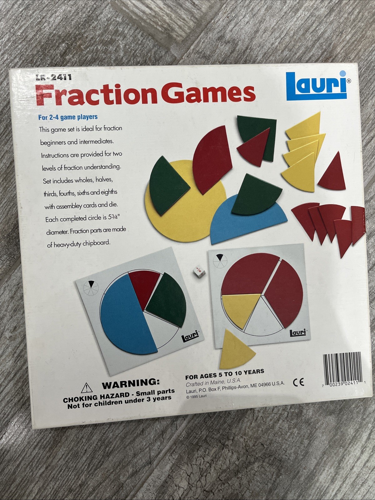 Fraction Games by Lauri Educational Math Homeschool Learning Game Ages 5+