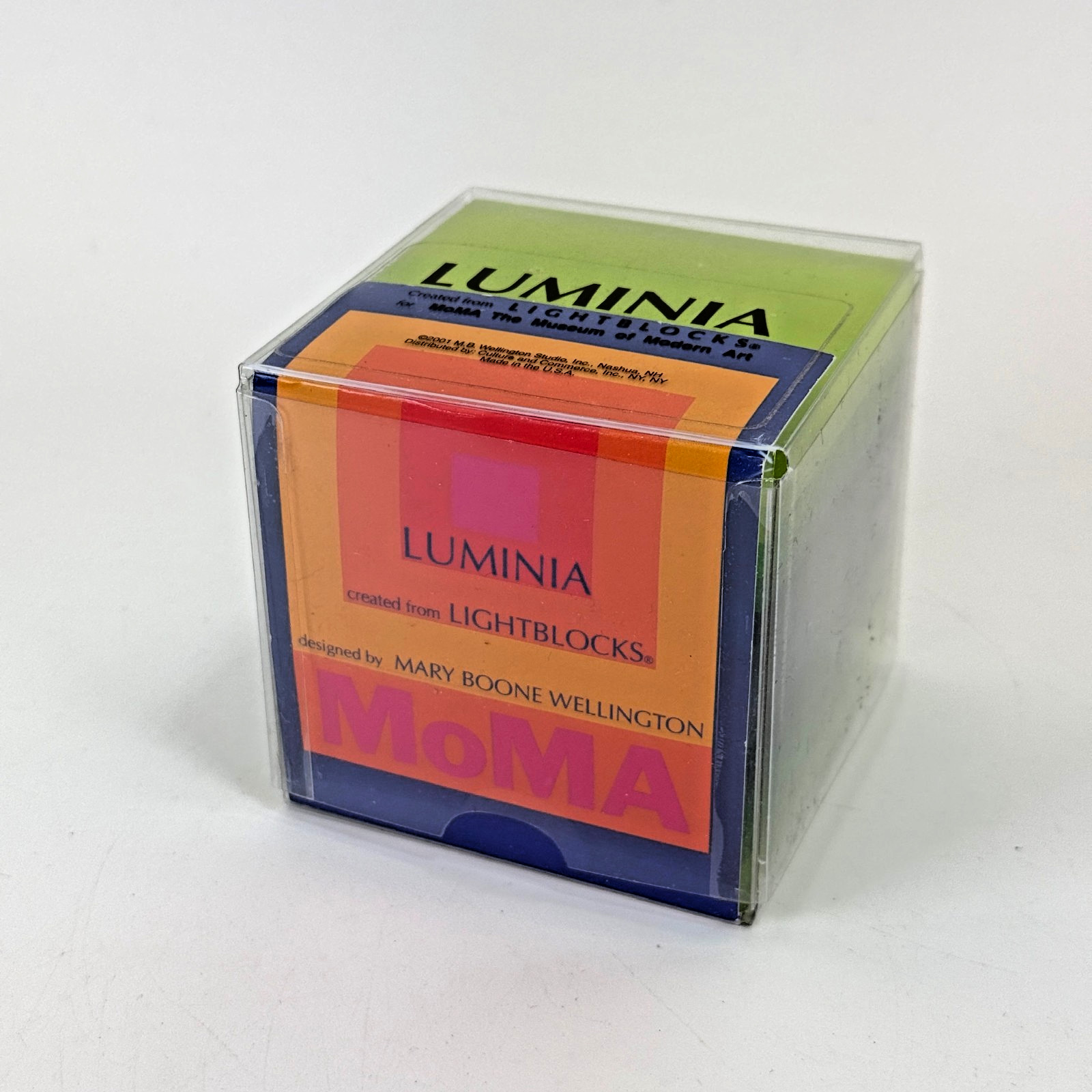 Vintage MoMA Museum of Modern Art Mary Boone Wellington Luminia Lightblocks 2001