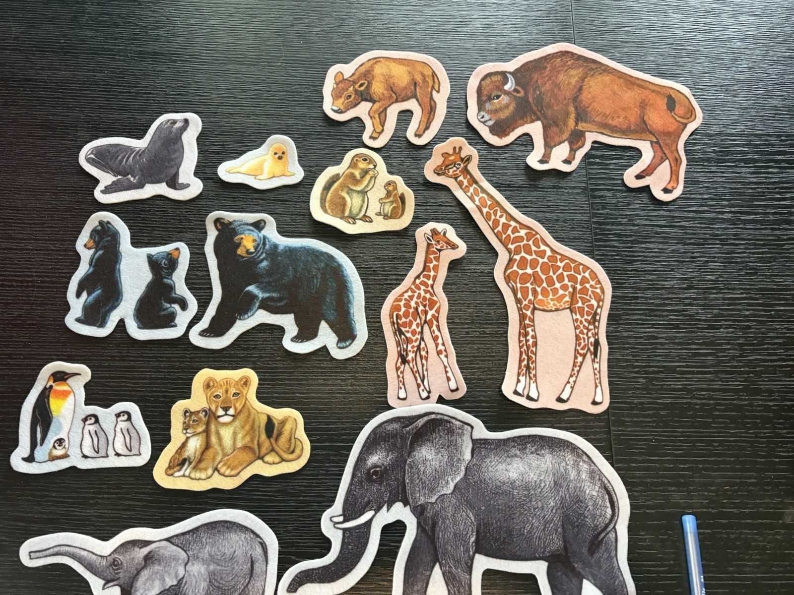 Little Folk Visuals Wild Animals Felt Precut Set of 22 Flannel Storyboard Kids