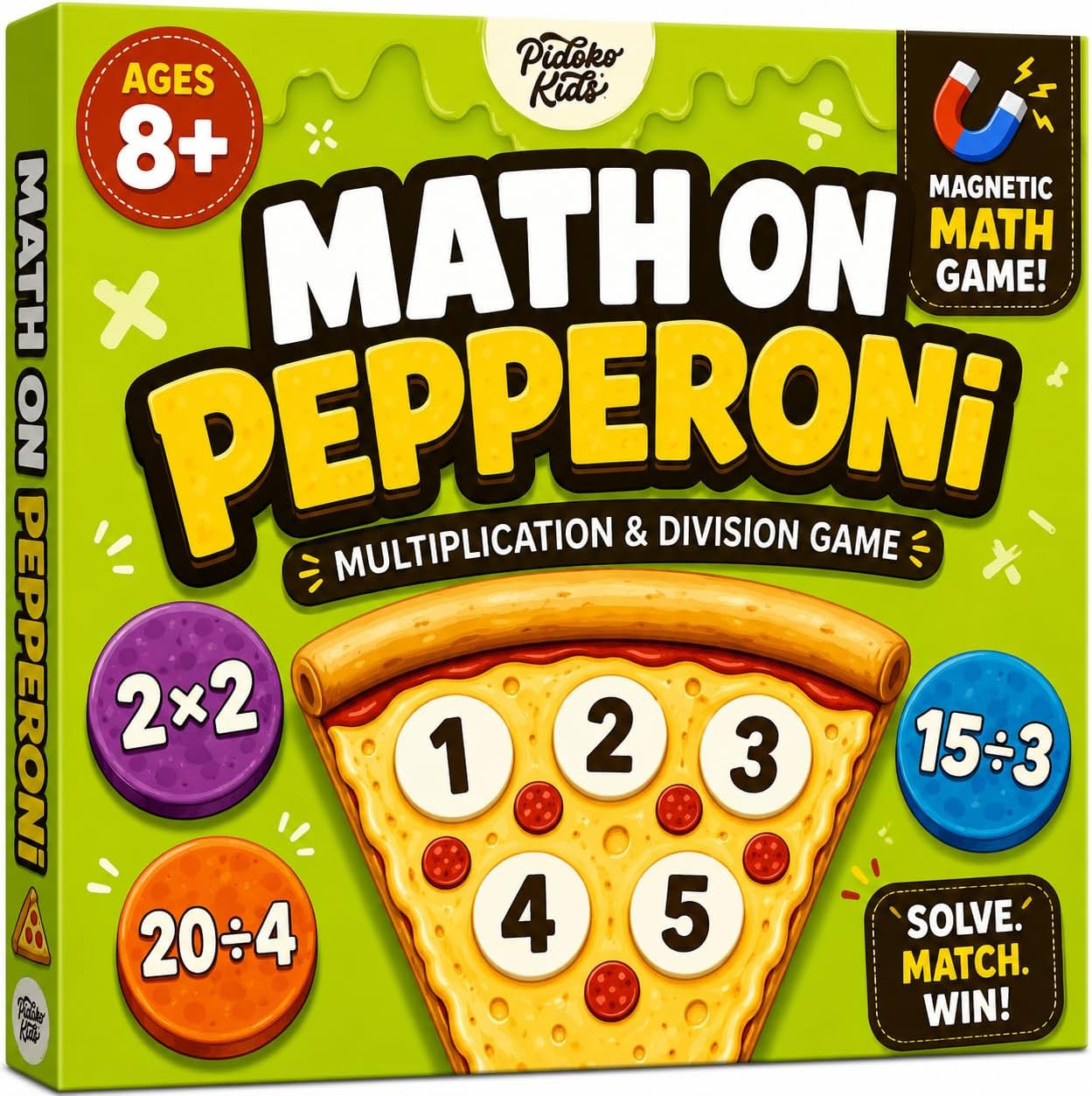 Matheroni Pepperoni Math Games for Kids 8-12, Division & Multiplication Game, Ed