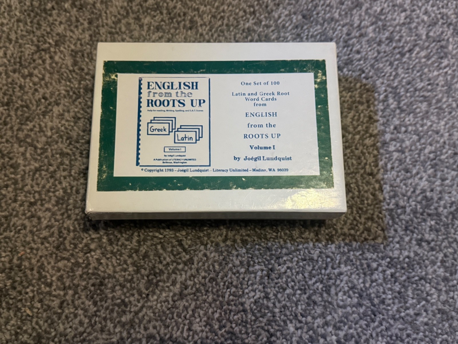 English from the Roots Up-Word Cards