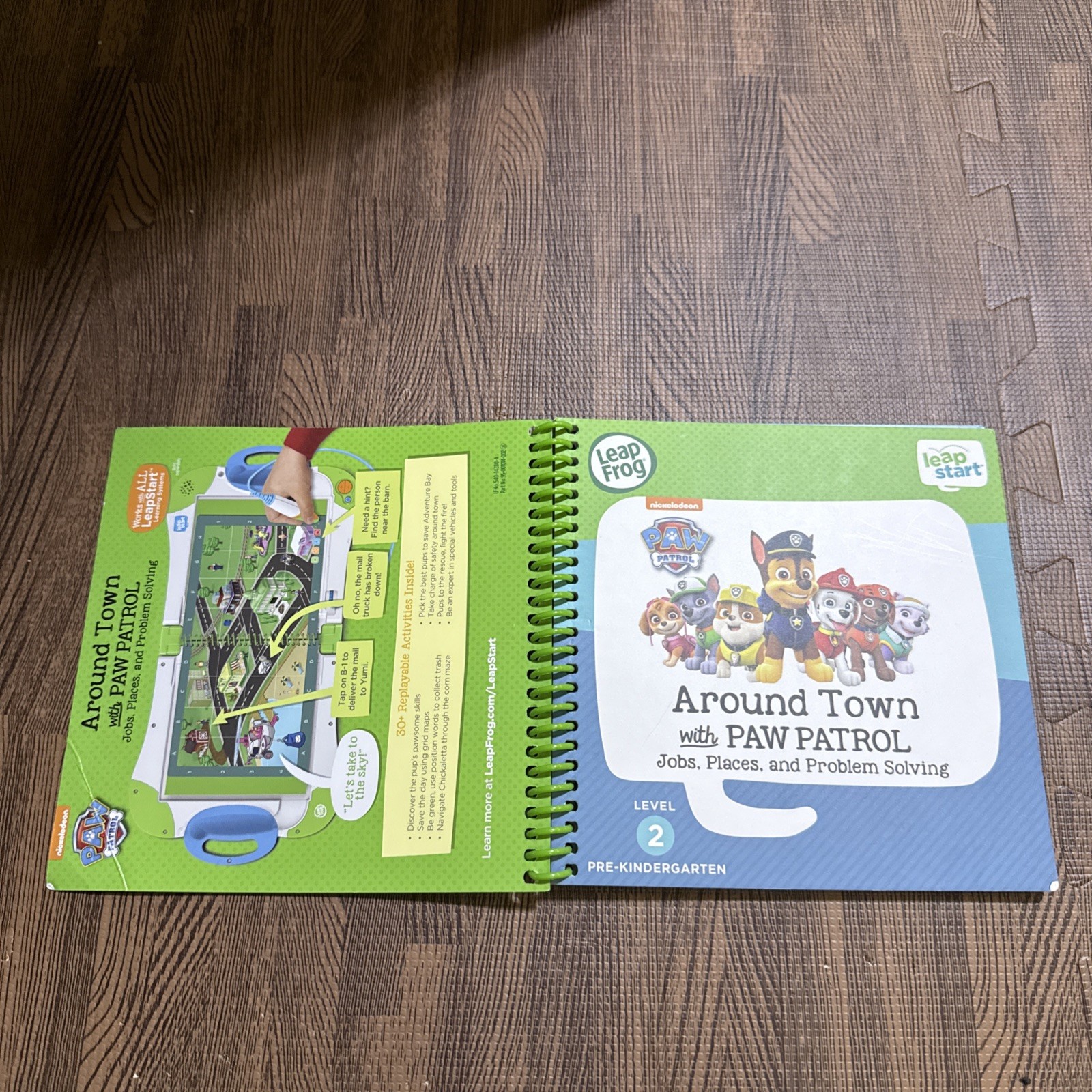 NEW LeapFrog Leap Start Pre-Kindergarten Book — AROUND THE TOWN WITH PAW PATROL