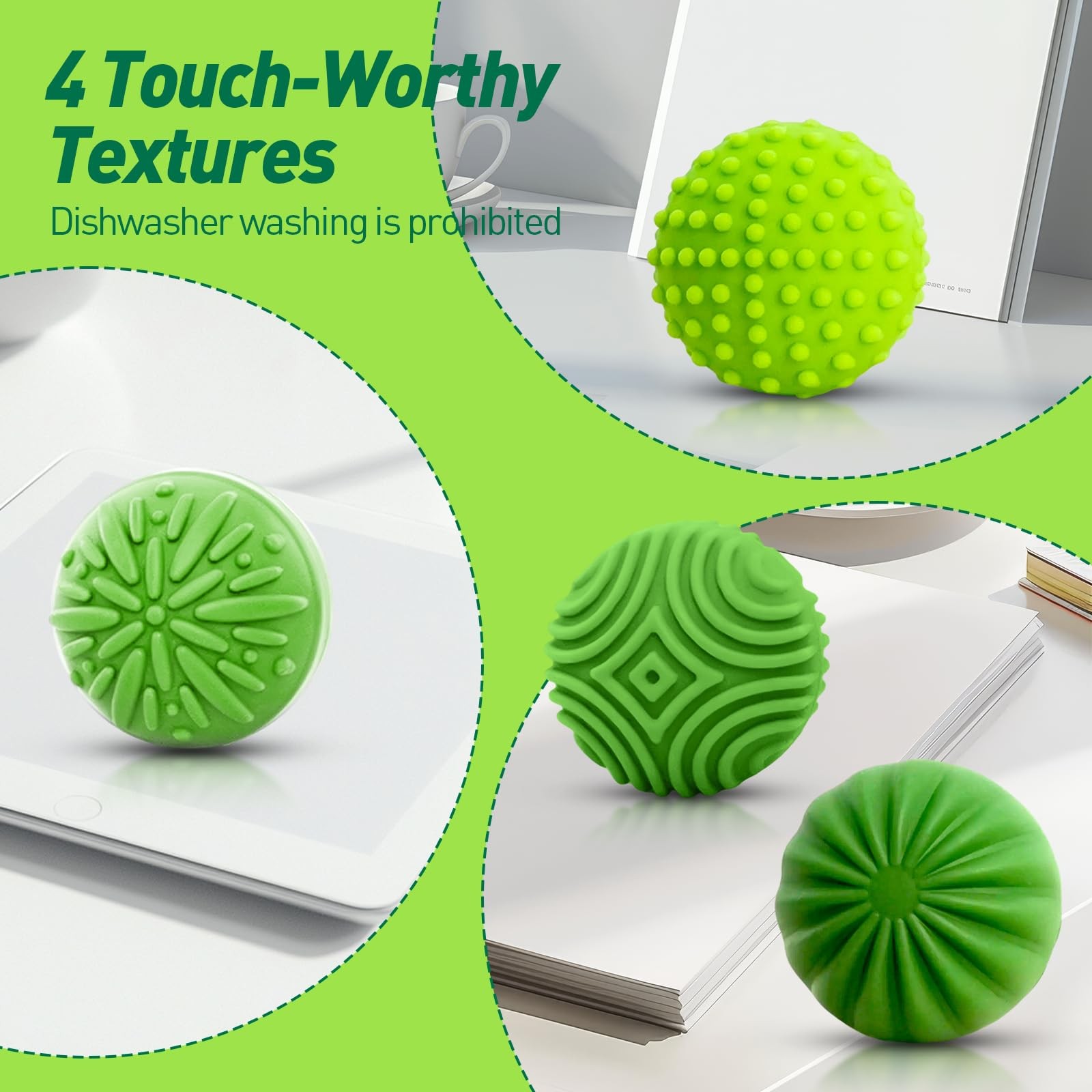 Magnetic Fidget 1.1 inches (diameter), 1.5 (height), 4pcs – Emerald