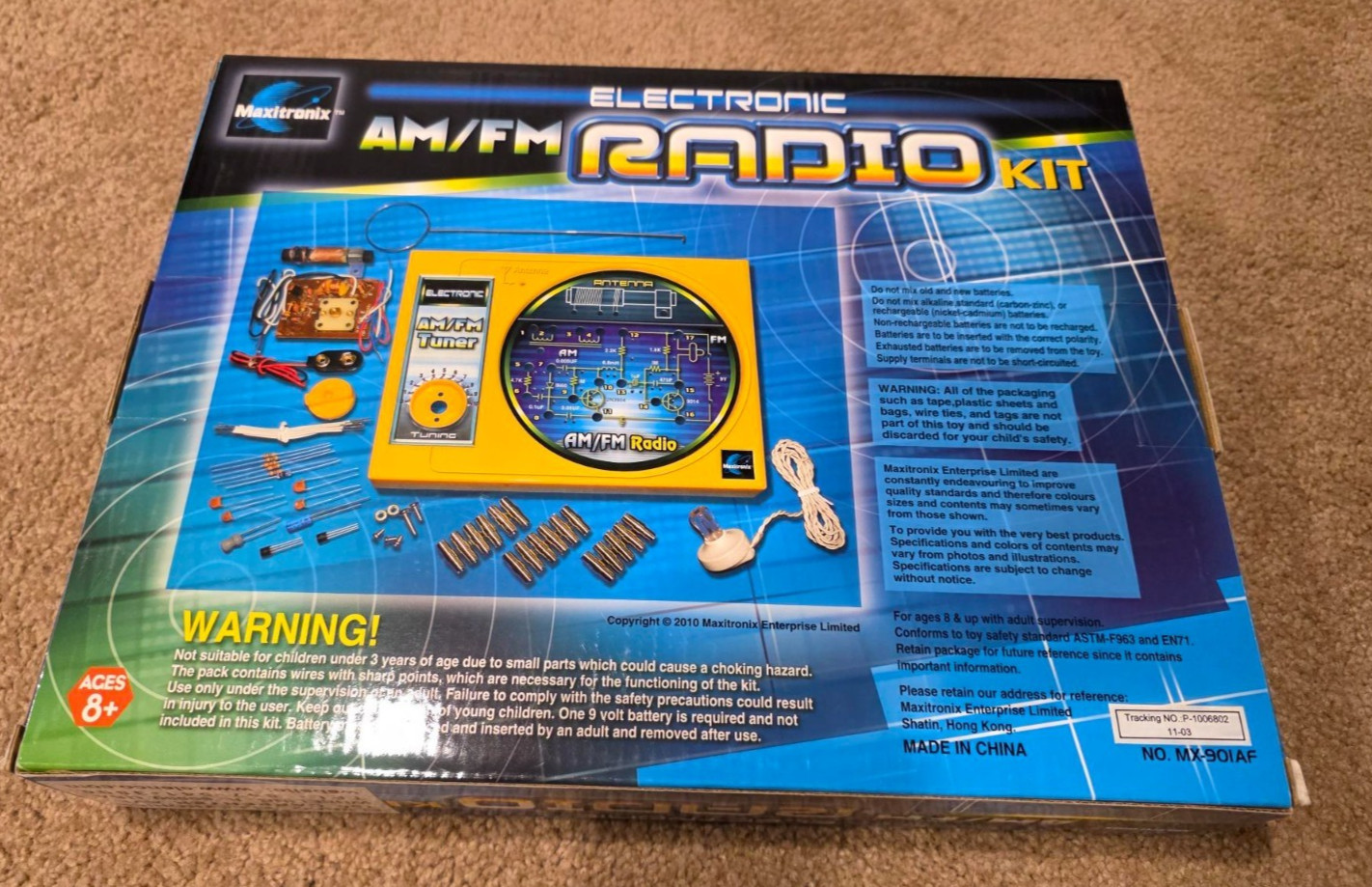 MAXITRONIX Electronic AM/FM RADIO KIT Educational Unassembled