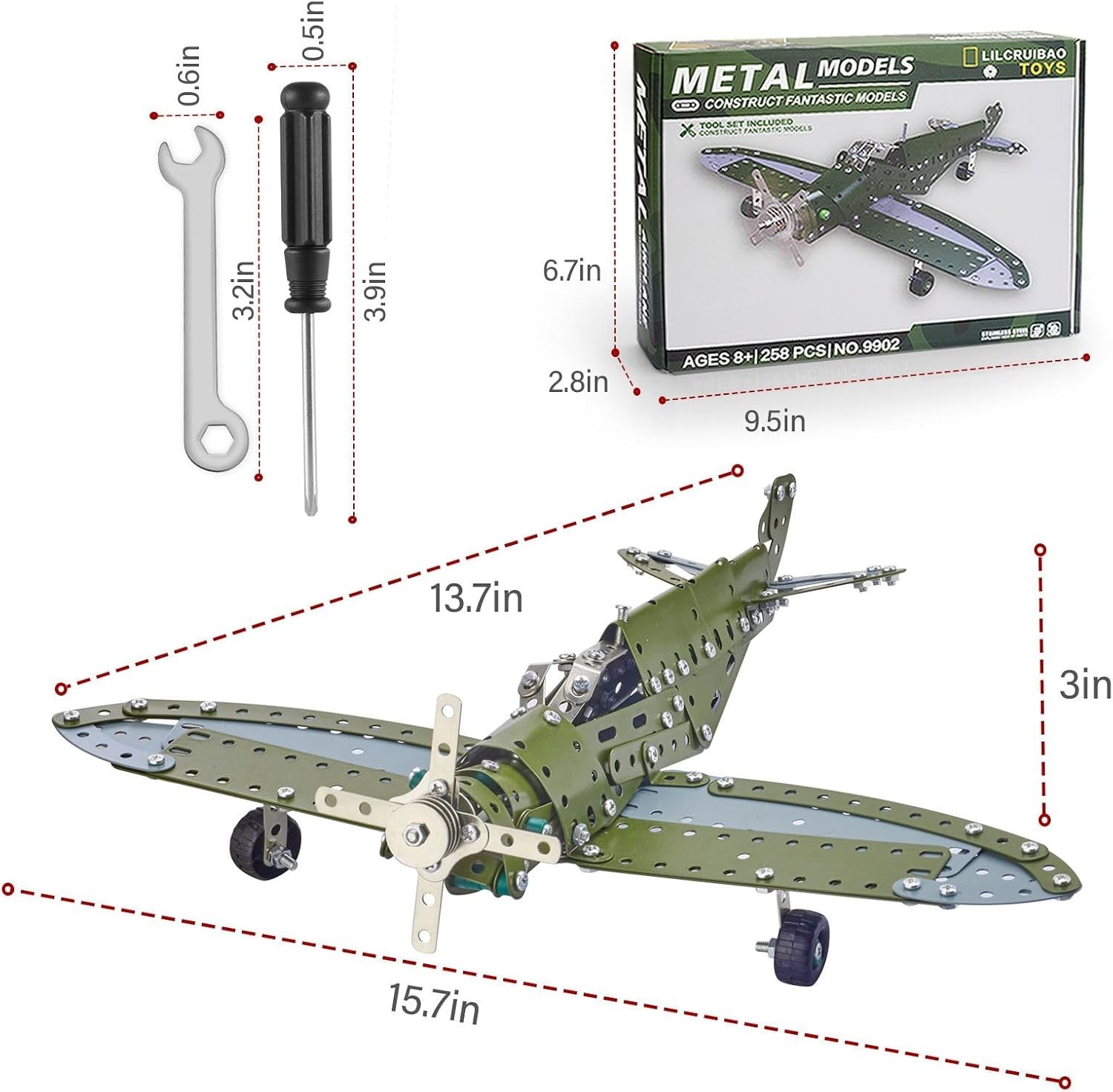 STEM Projects for Kids Ages 8-12 12-16, 258 Pieces Erector Sets Airplane Mode…