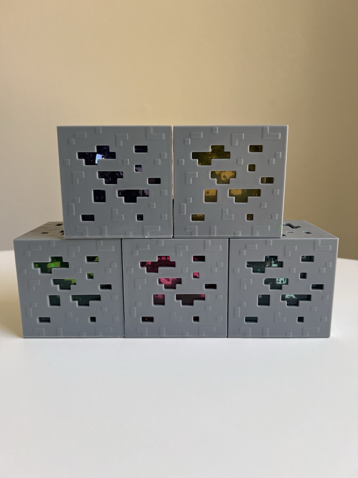 ⛏️ Minecraft Jelly Cube Lot RARE Viral Squishy Bundle Set of 5 🧨 Like Needoh