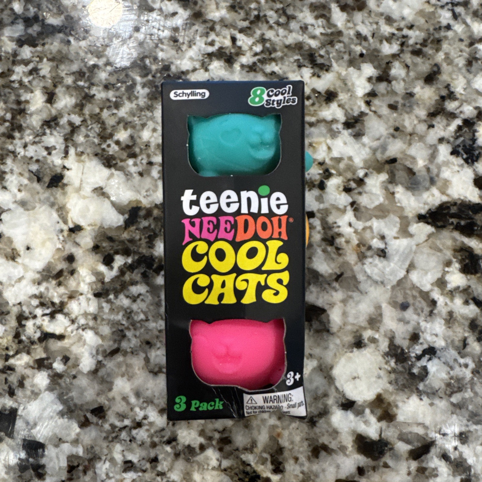 NeeDoh Teenie Cool Cats Stress Toys 3-Pack Nee Doh Authentic