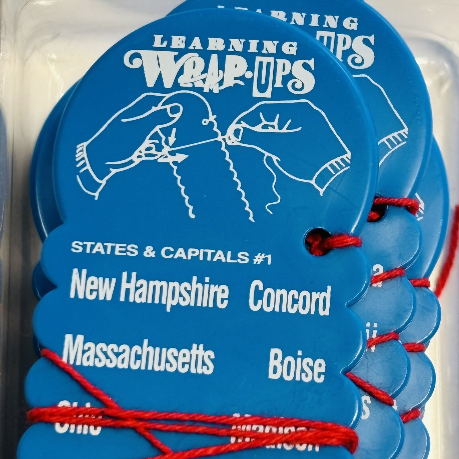 Learning Wrap Ups U.S. State Capitals & Abbreviations Set of 10 Self Correcting