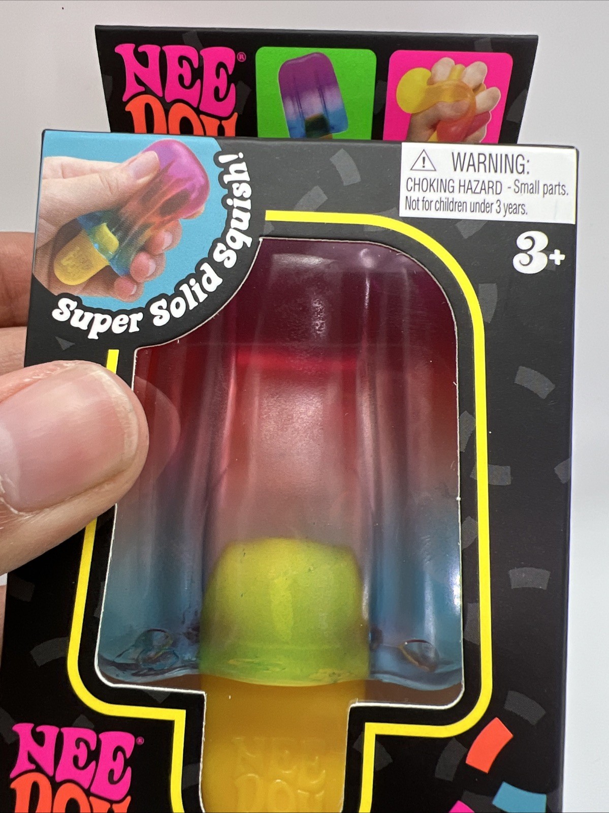RARE MISPRINT! 😮 Nee Doh Nice-Sicle Popsicle NEEDOH -Red, White, and Blue ERROR