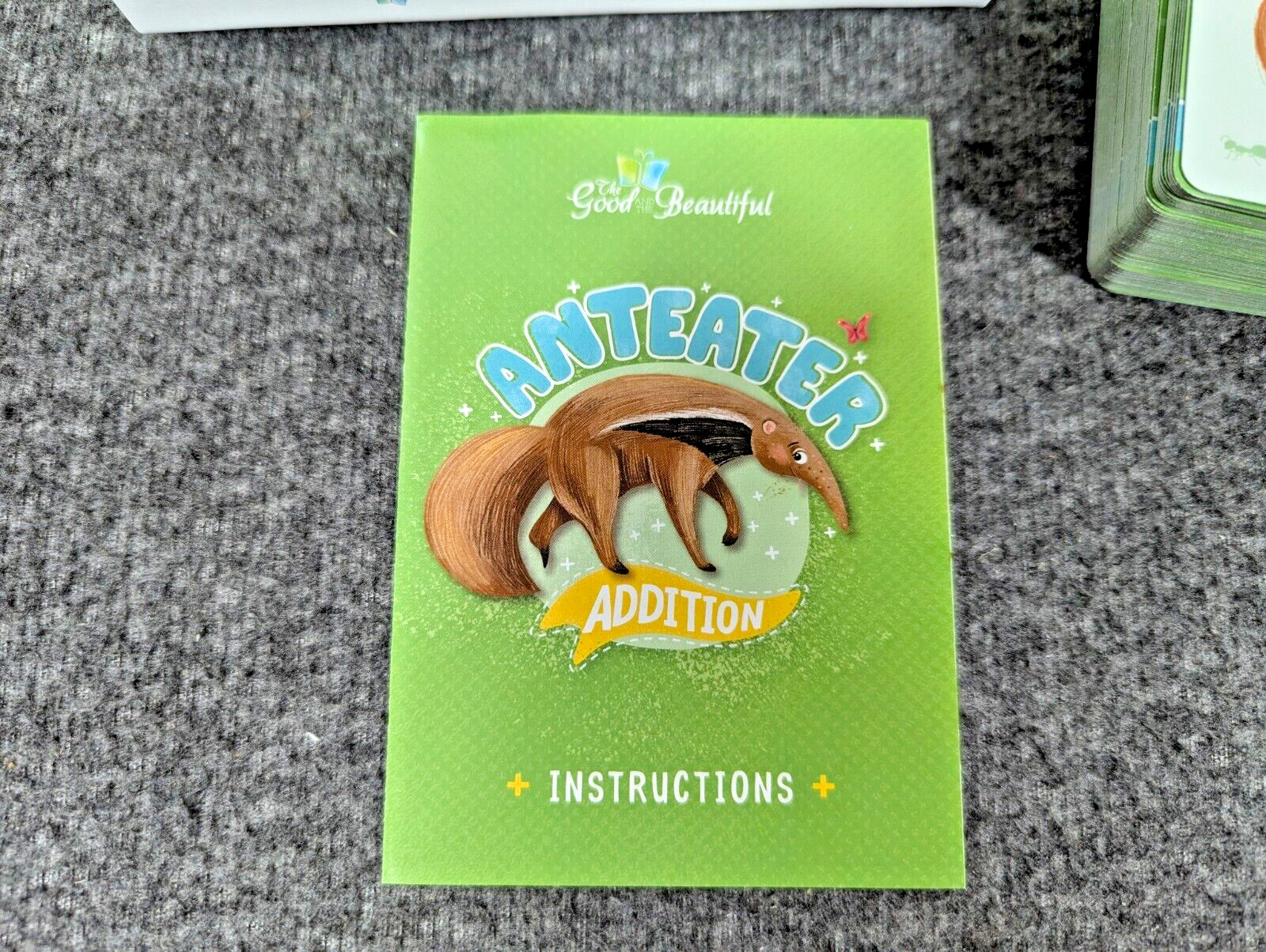 The Good And The Beautiful Anteater Addition Flash Cards Game – Complete EUC