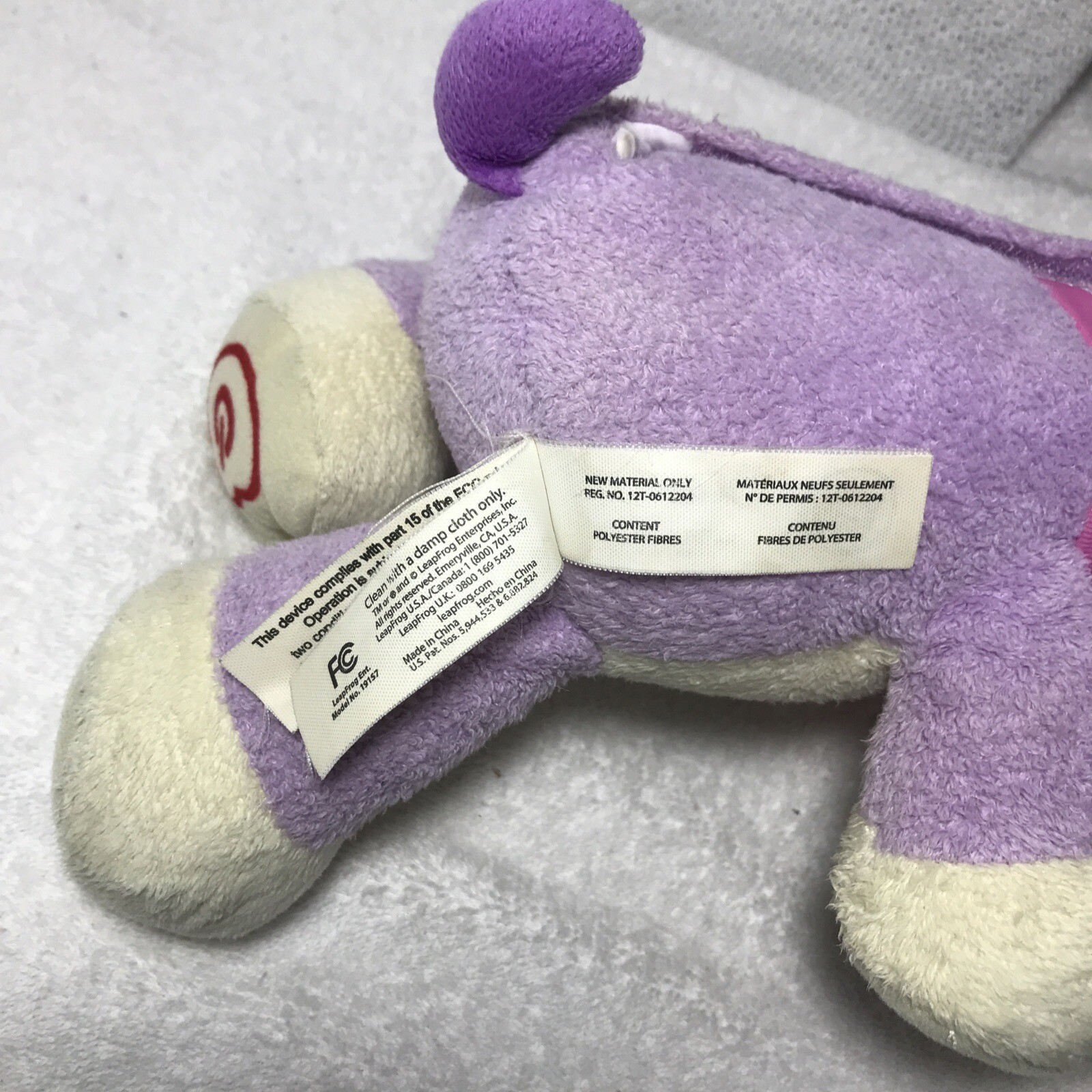 LeapFrog My Pal Violet Purple Plush Dog Talks Music Learning Interactive Toy Fun