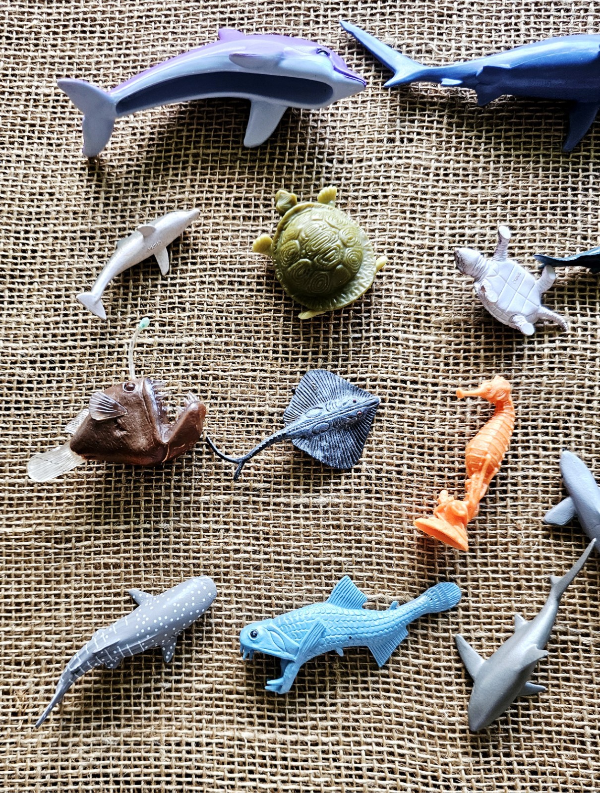 Lot Of 26 Ocean Sea Life Animals 2″ To 5.5″ Fish, Whales, Sharks, Turtles Toys