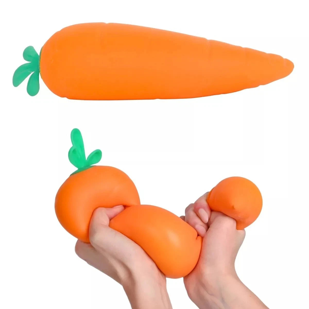 Sunny Days Jumbo Squeezy Carrot Orange Squishy Toy Stress Relief TikTok viral