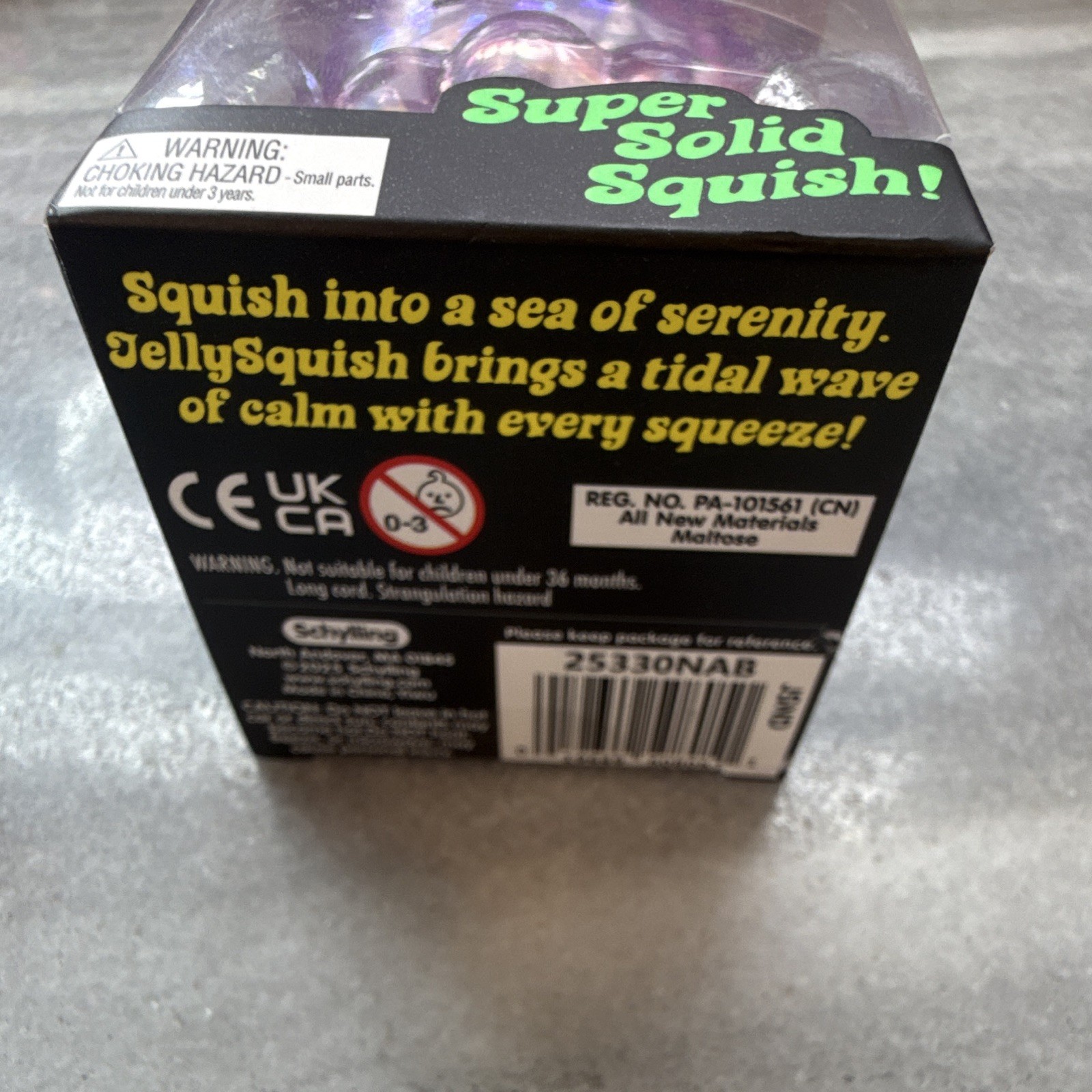 Nee Doh Jelly Squish Super Solid Squish Tactile Squeeze Toy Purple 3+ 25330NAB