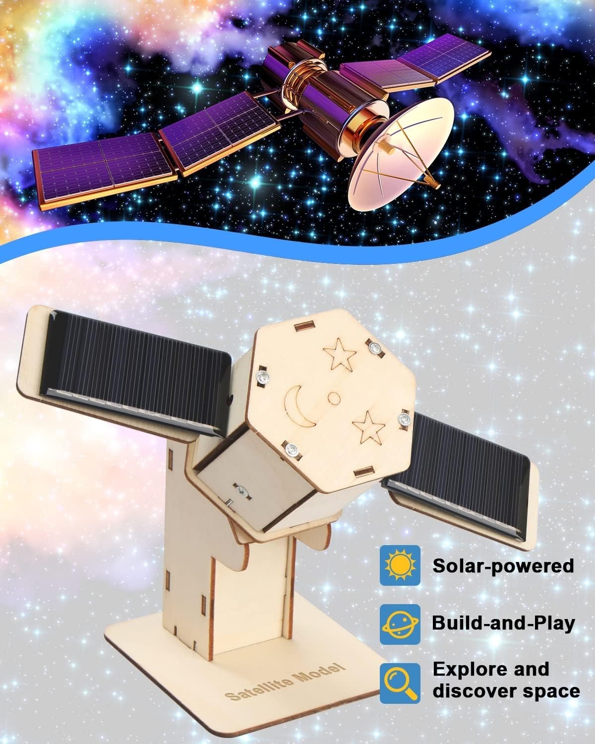 4 in 1 STEM Kits, STEM Projects for Kids Ages 8-12, Assembly 3D Wooden Puzzles,